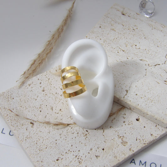 FEDRA BRONZE EAR CUFF GOLD