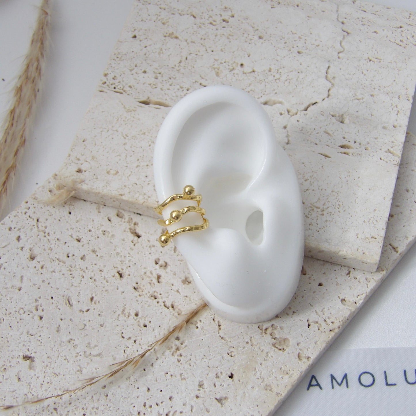 IRIS BRONZE EAR CUFF GOLD