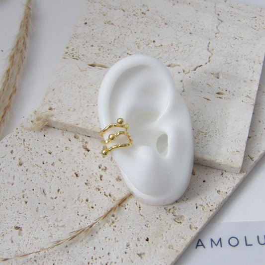 IRIS BRONZE EAR CUFF GOLD