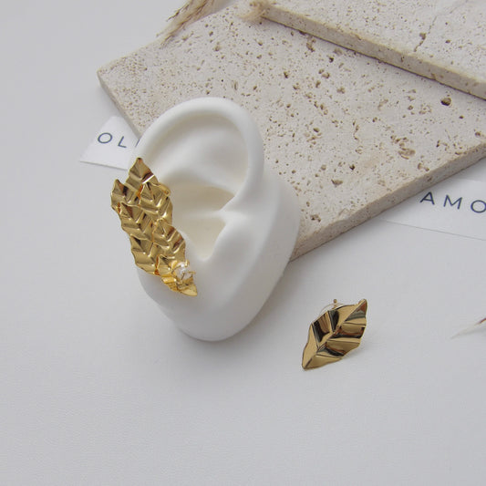 FIONA EARRING SET EAR CUFF GOLD