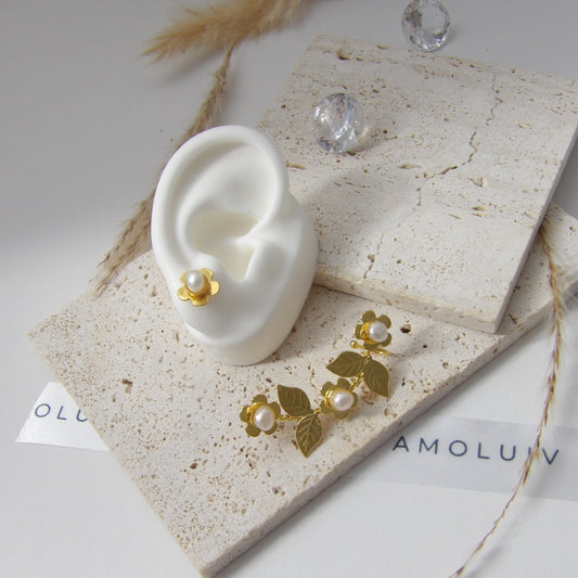 LAIA EARRING SET EAR CUFF GOLD