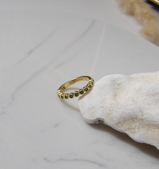 CLEO GREEN GOLD RING