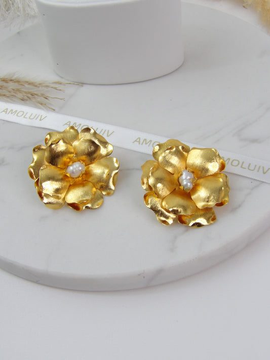 FLOR DE LUNA BRONZE EARRINGS