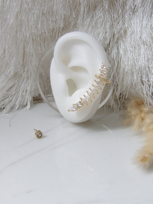 SHINE UP SET EAR CUFF GOLD