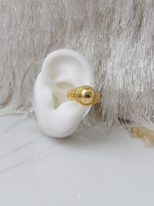 GOLDEN ORB BRONZE EAR CUFF