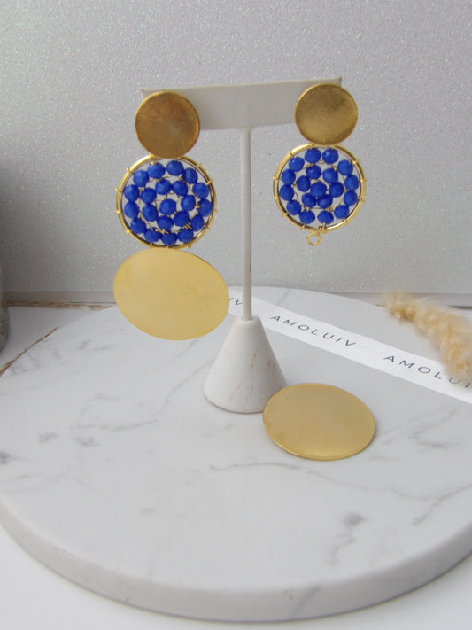INDIGO GLOW BRONZE EARRINGS MULTI USE