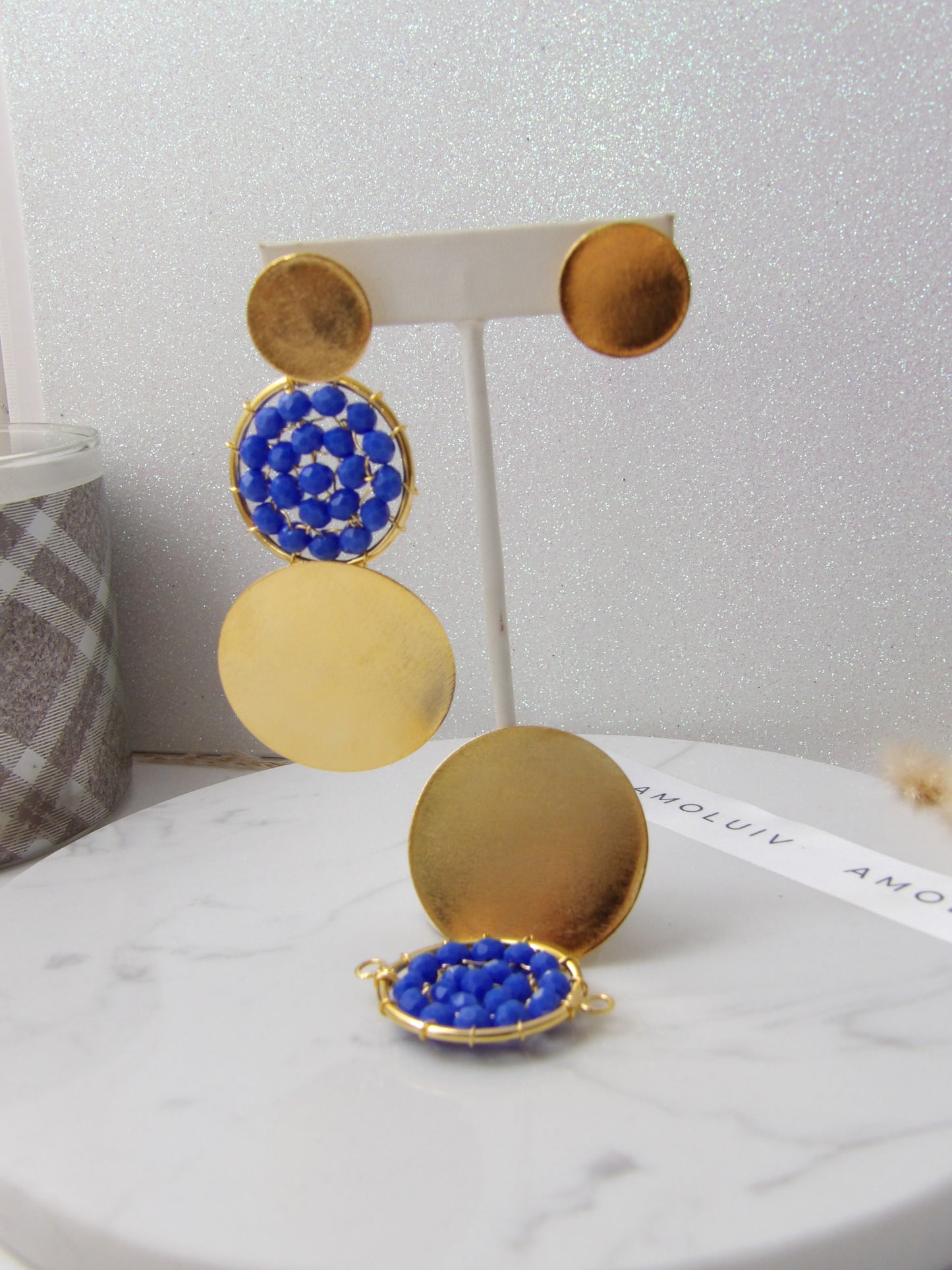 INDIGO GLOW BRONZE EARRINGS MULTI USE