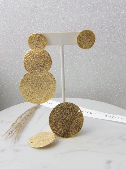 VERSA CIRCLES BRONZE EARRINGS MULTI USE