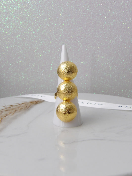 GOLDEN ORBS BRONZE RING