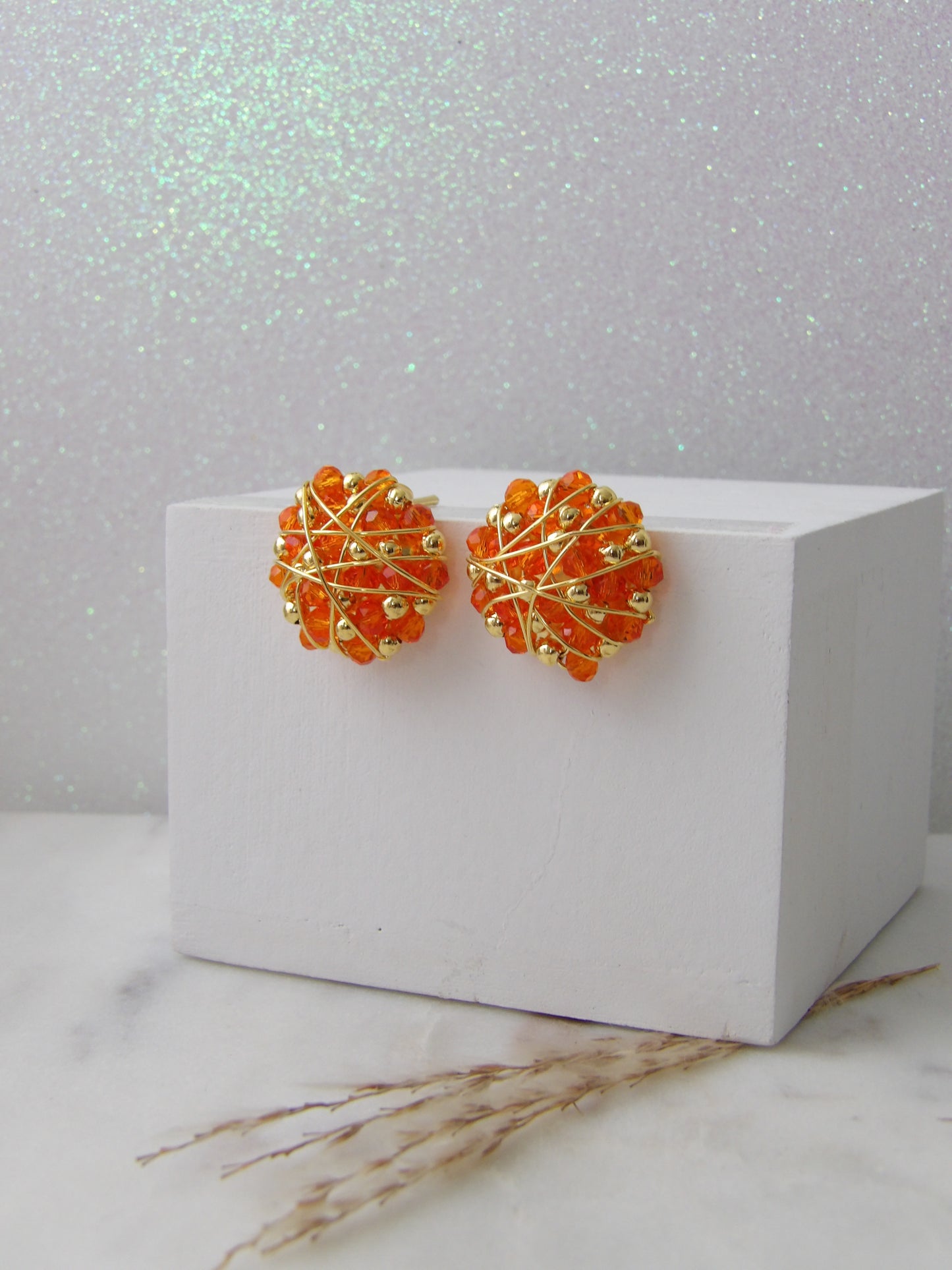 TANGERINE ORBIT EARRINGS BRONZE