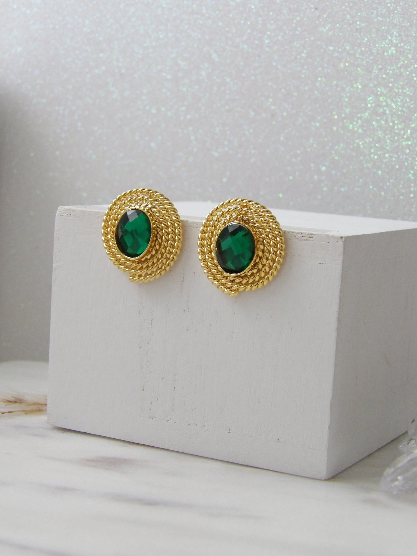 VERDE AURA STUDS BRONZE