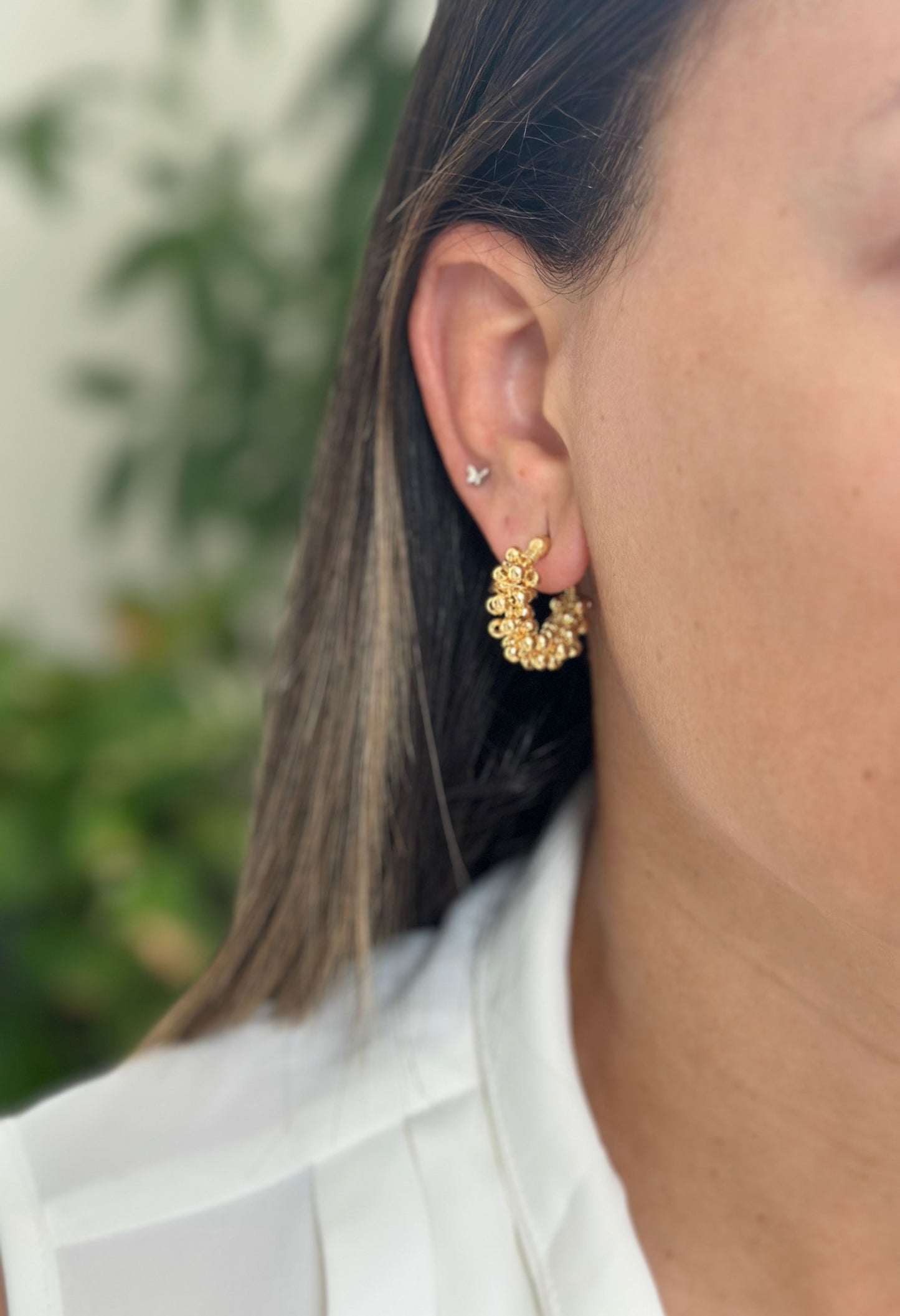 GOLDEN BLOON HOOPS BRONZE