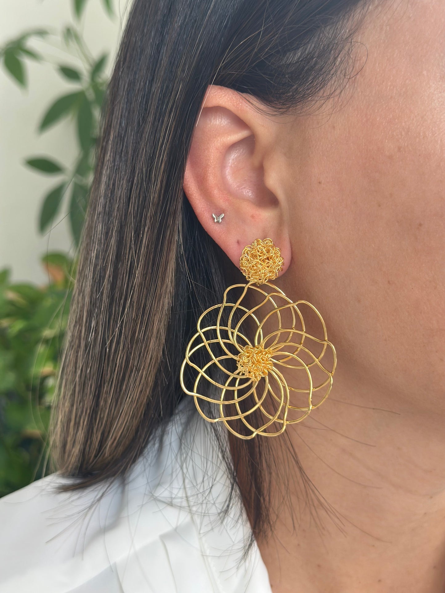 CELESTIAL BLOOM BRONZE EARRINGS