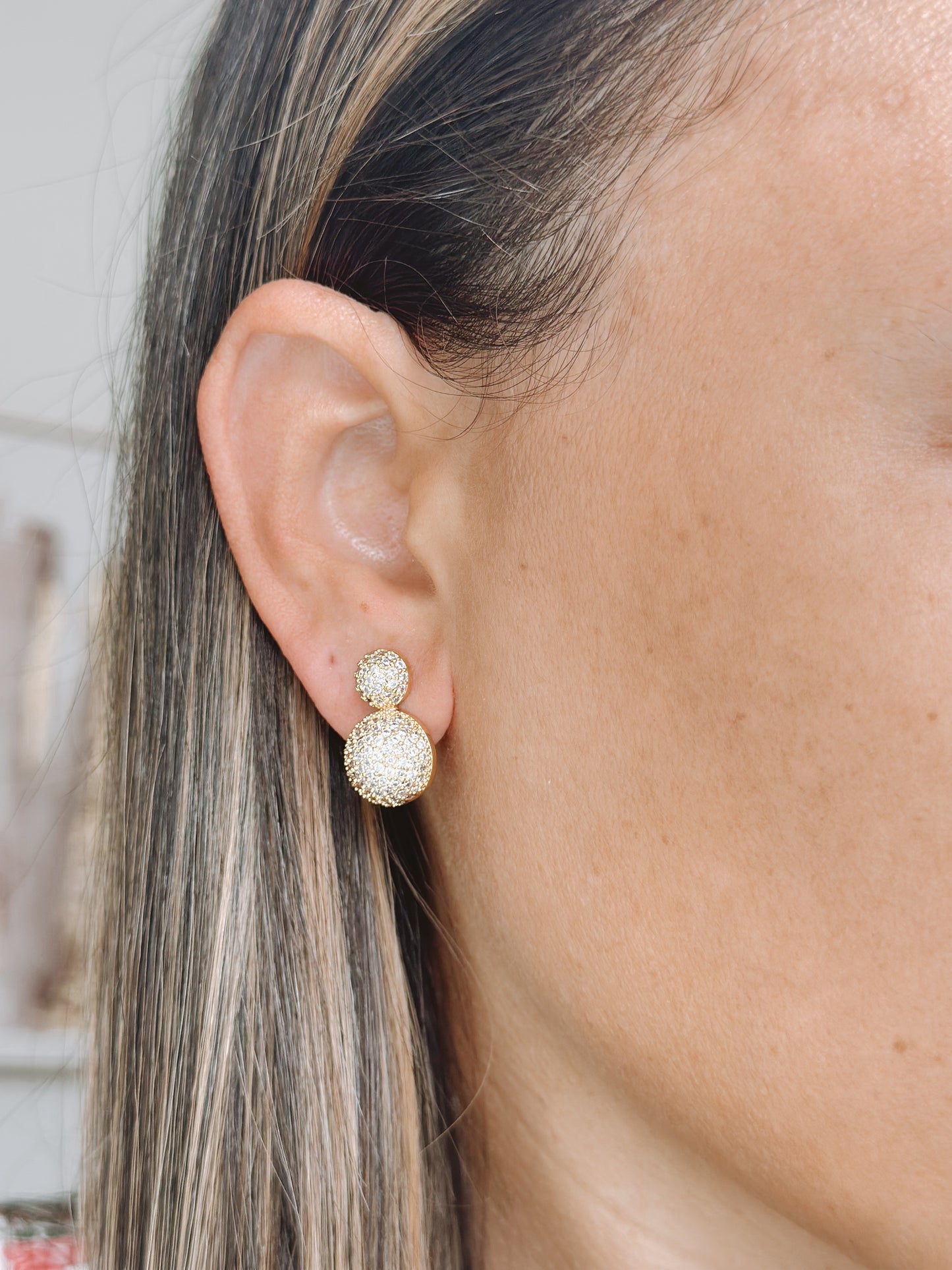 ETERNITY ZIRCON EARRINGS GOLD