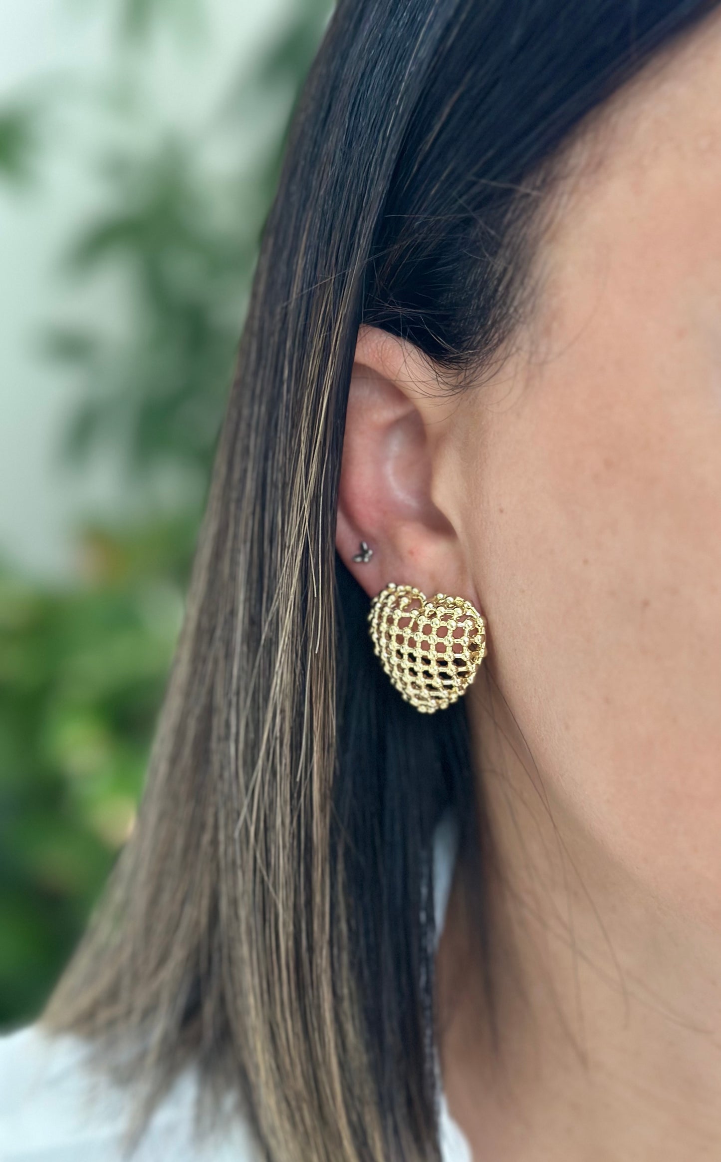 HONEY HEART GOLD EARRING