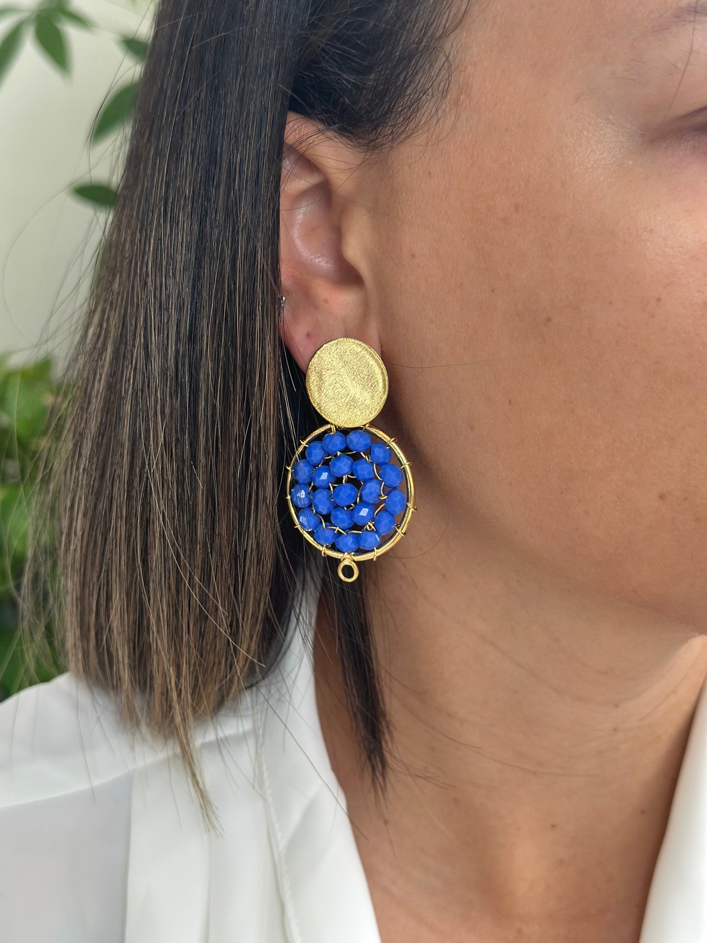 INDIGO GLOW BRONZE EARRINGS MULTI USE
