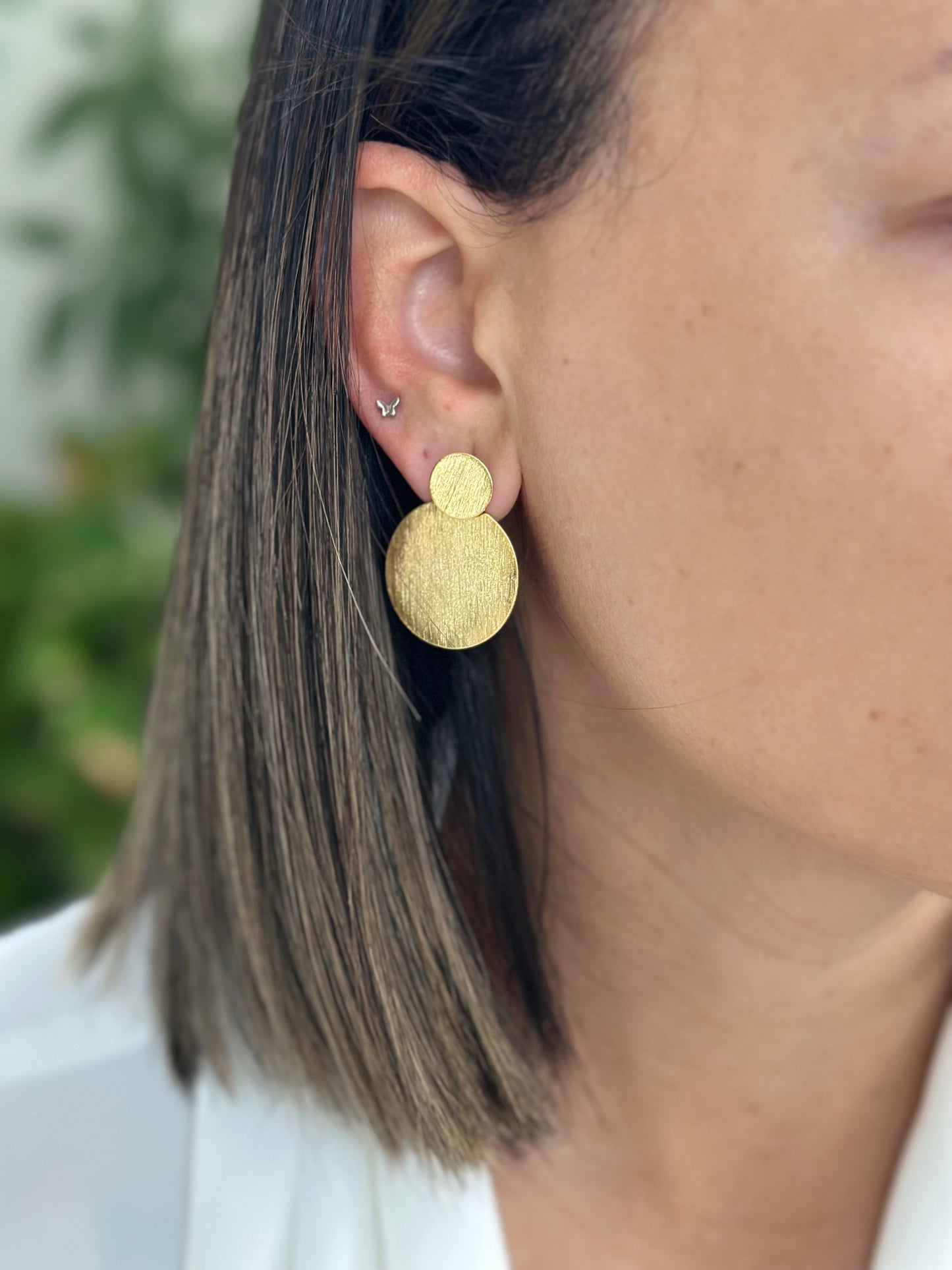 CIRCLE GLOW BRONZE EARRINGS