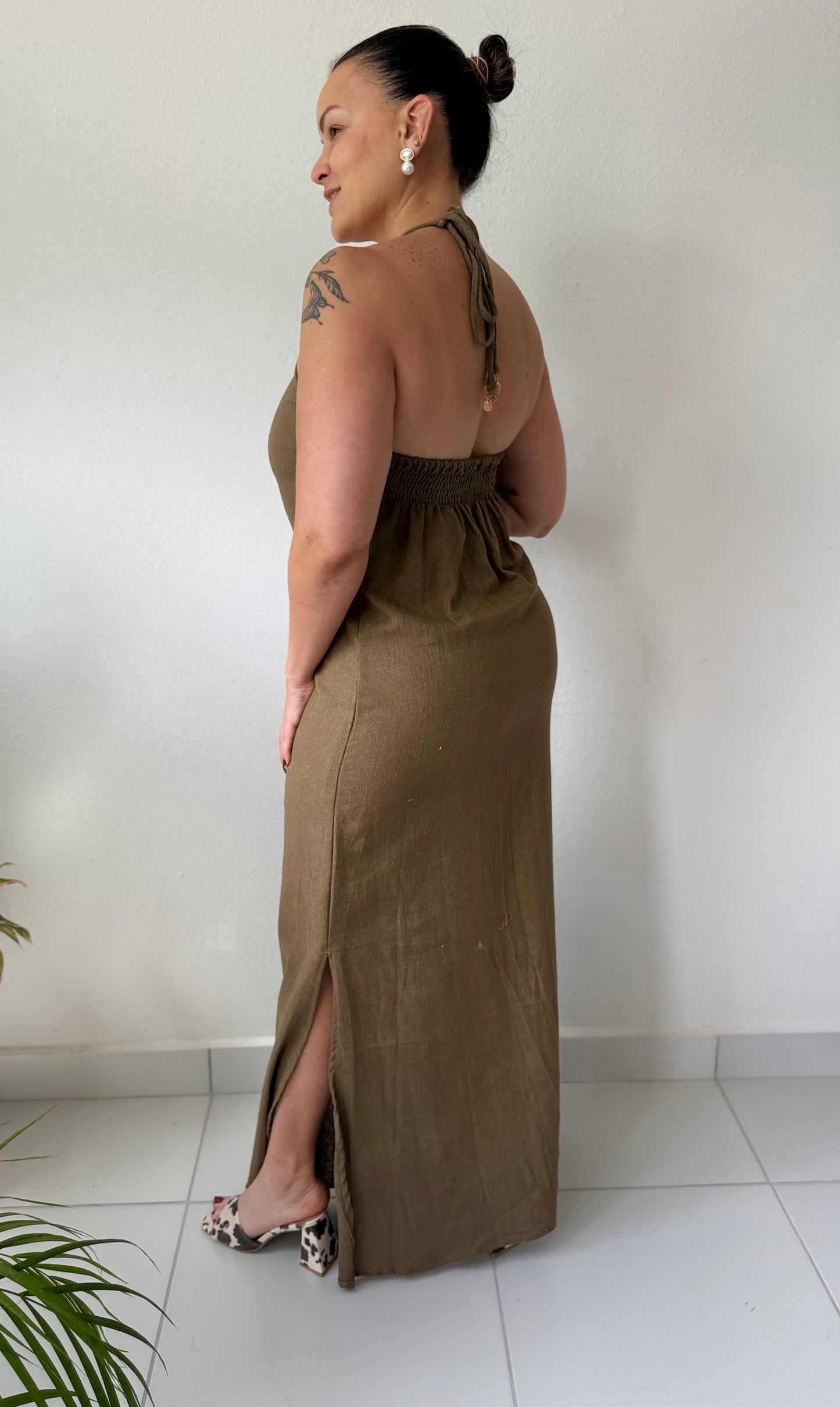 SOLENNE-OLIVE DRESS
