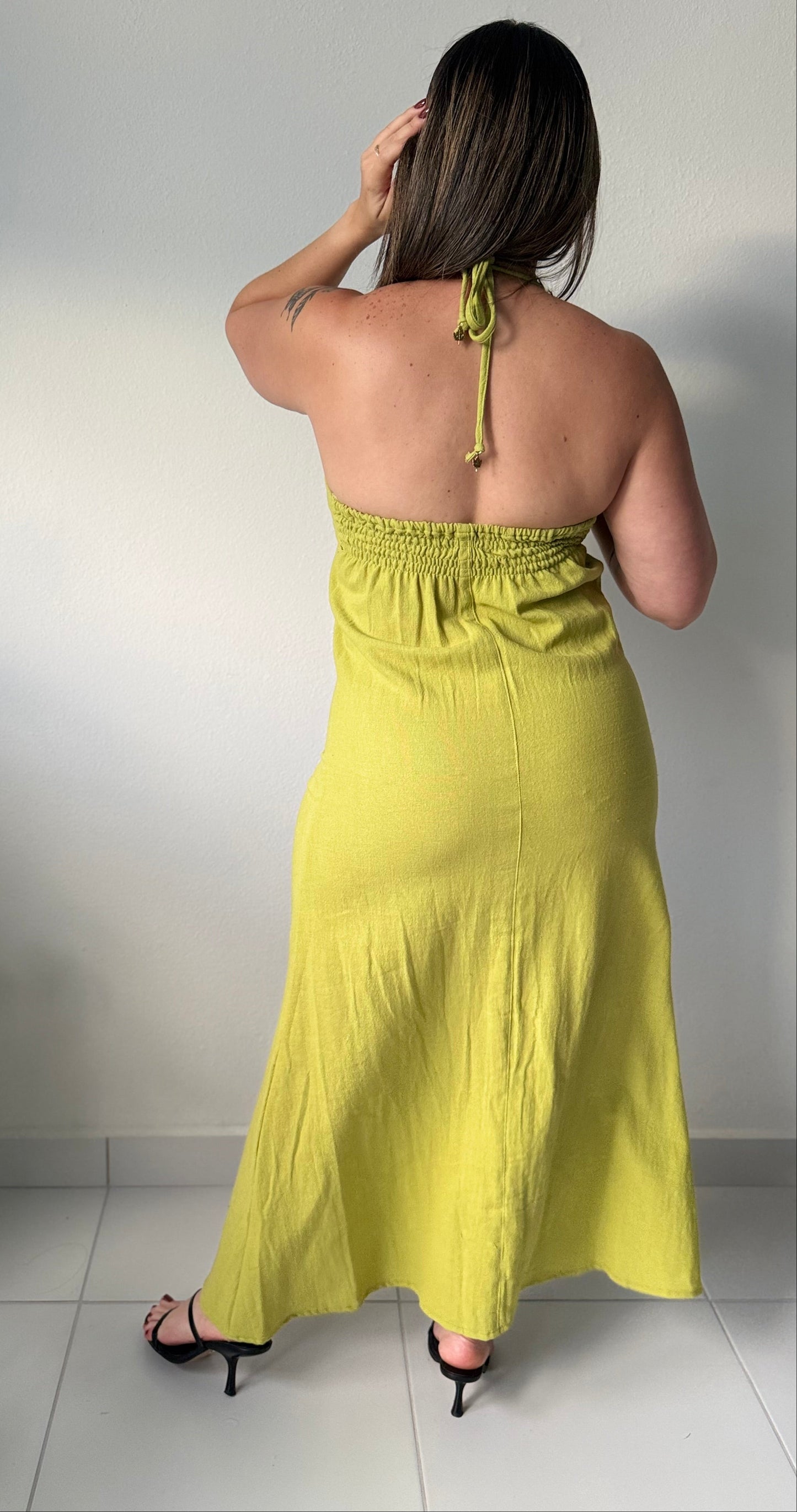 SOLENNE LIME DRESS