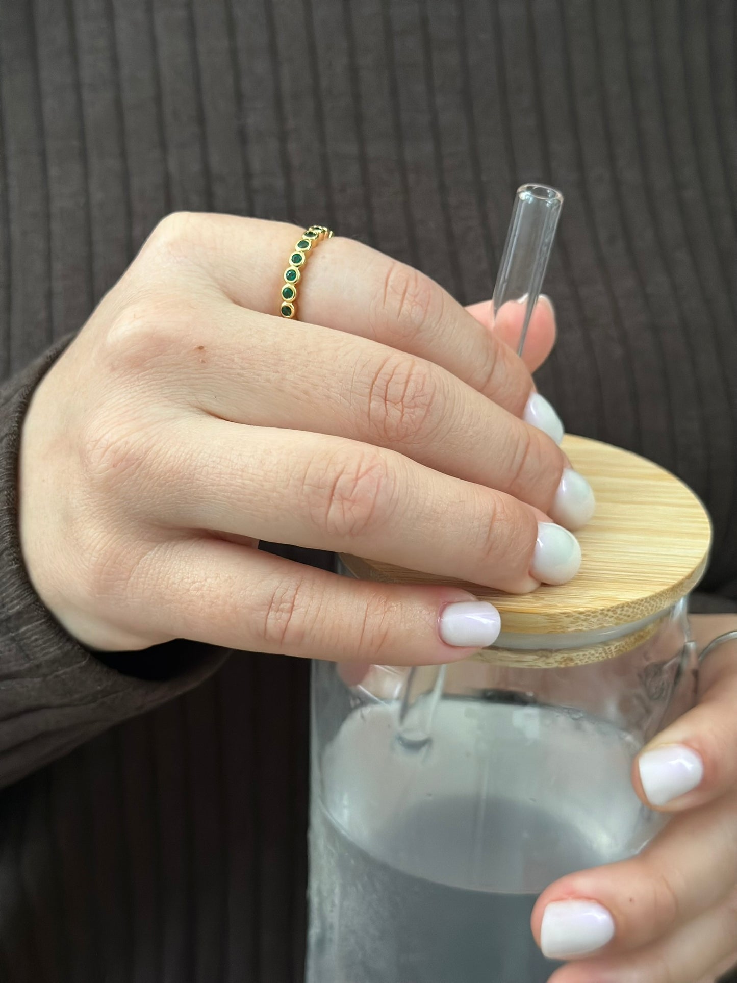 CLEO GREEN GOLD RING
