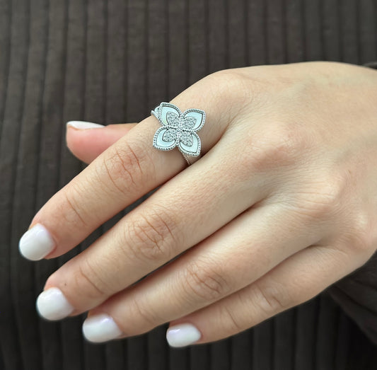 PLUM SILVER RING