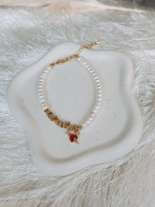 RUBI BRACELET NATURAL PEARL GOLD