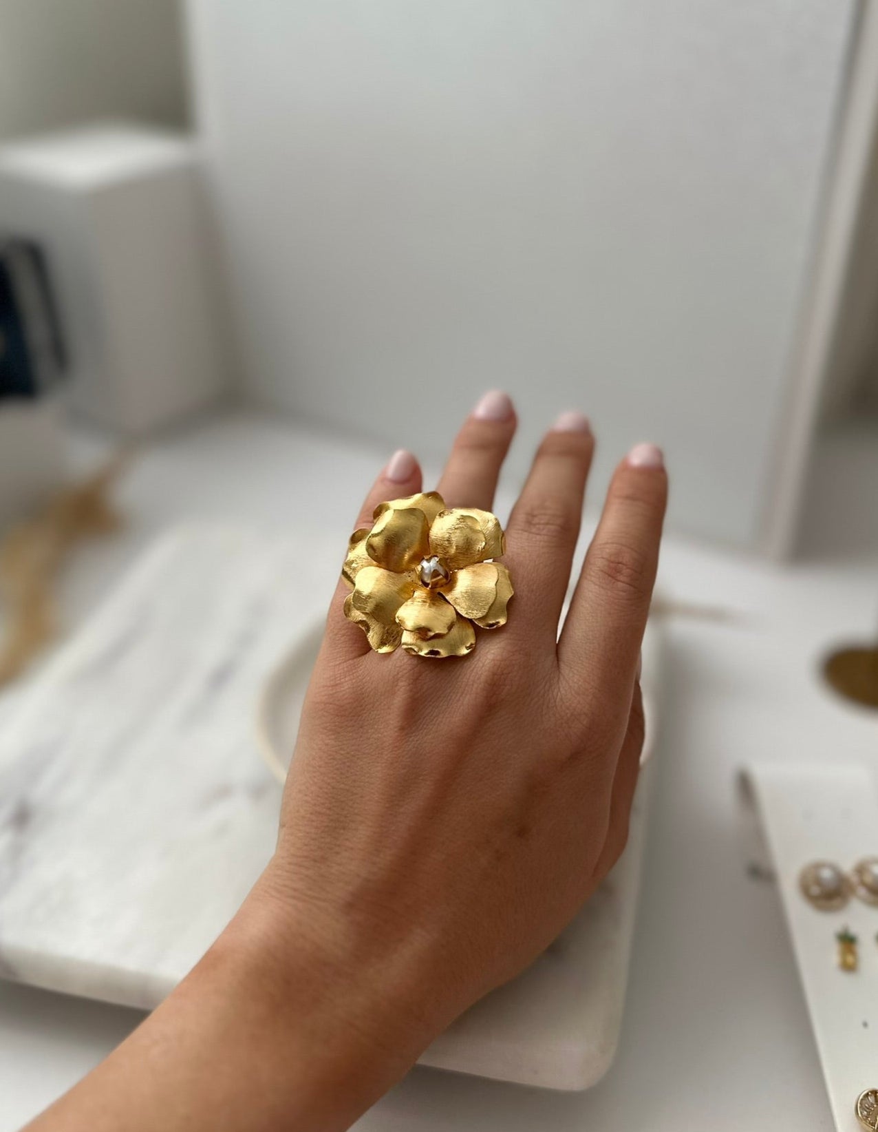 FLOR DE LUNA RING BRONCE