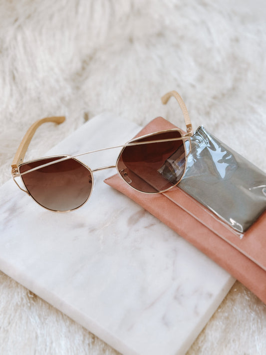 JULIE GOLD SUNGLASSES