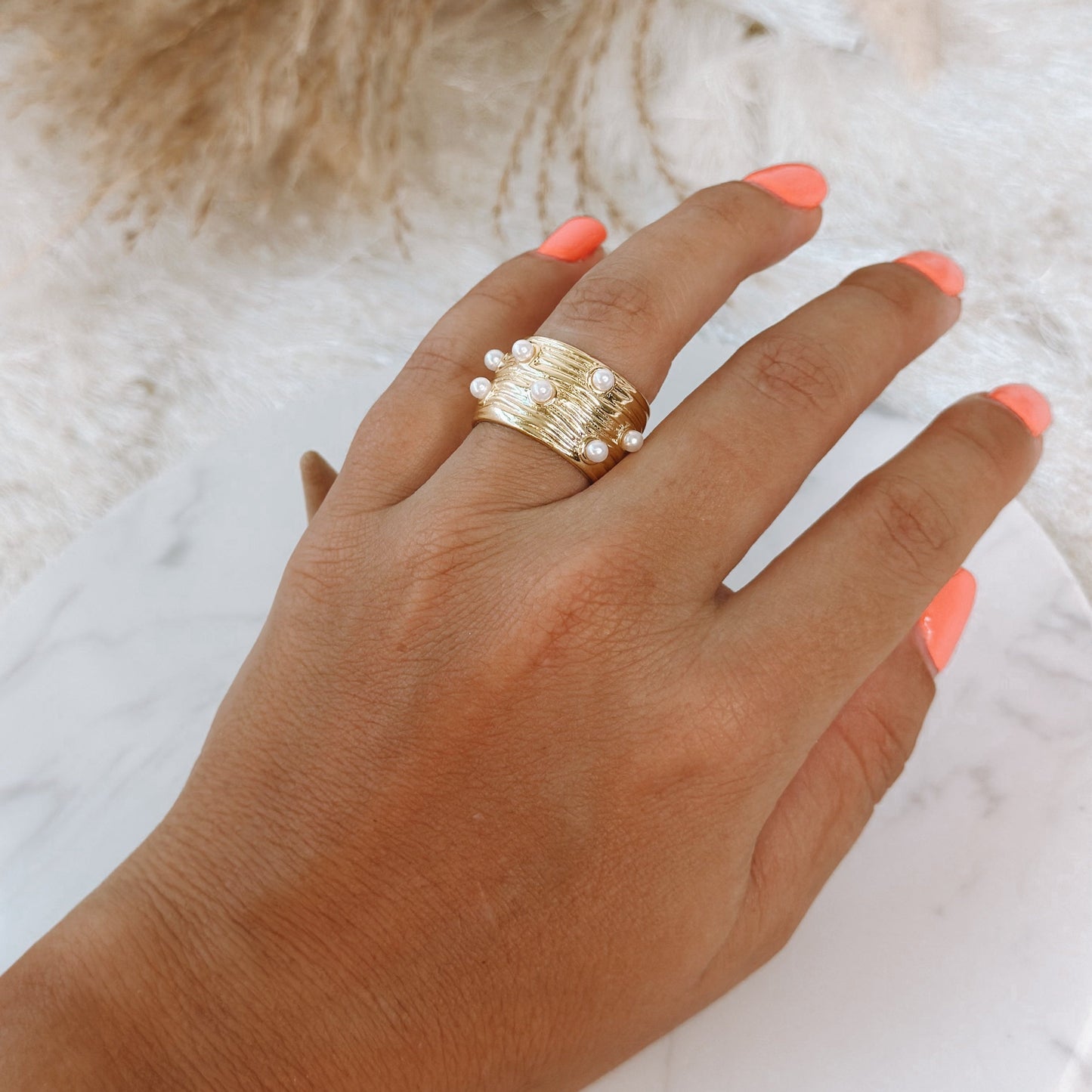 GLAN PEARL GOLD RING