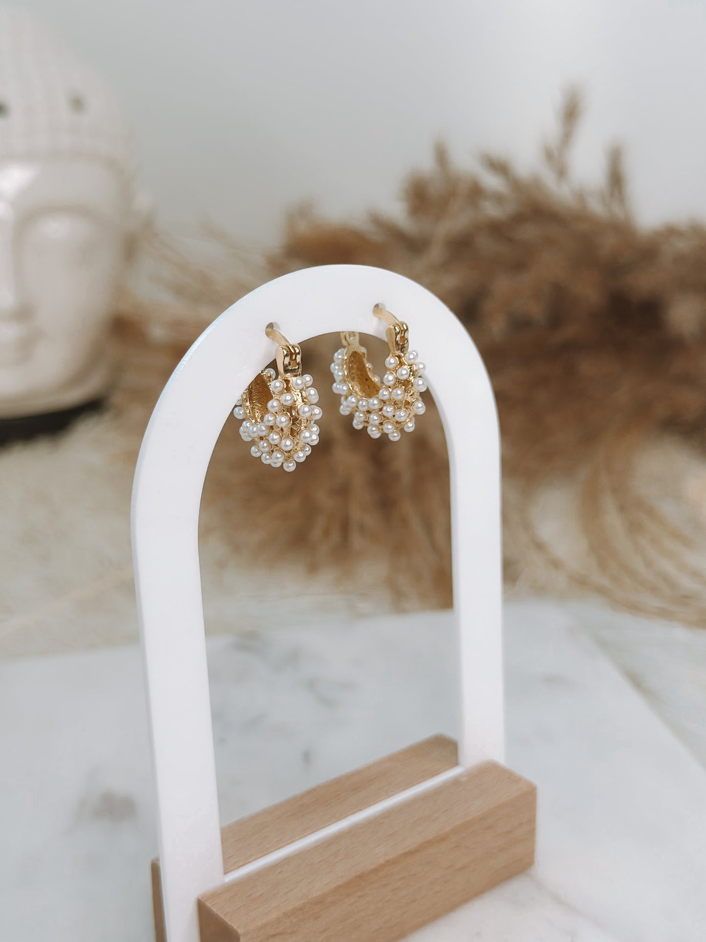 VALENTINA PEARL GOLD EARRINGS