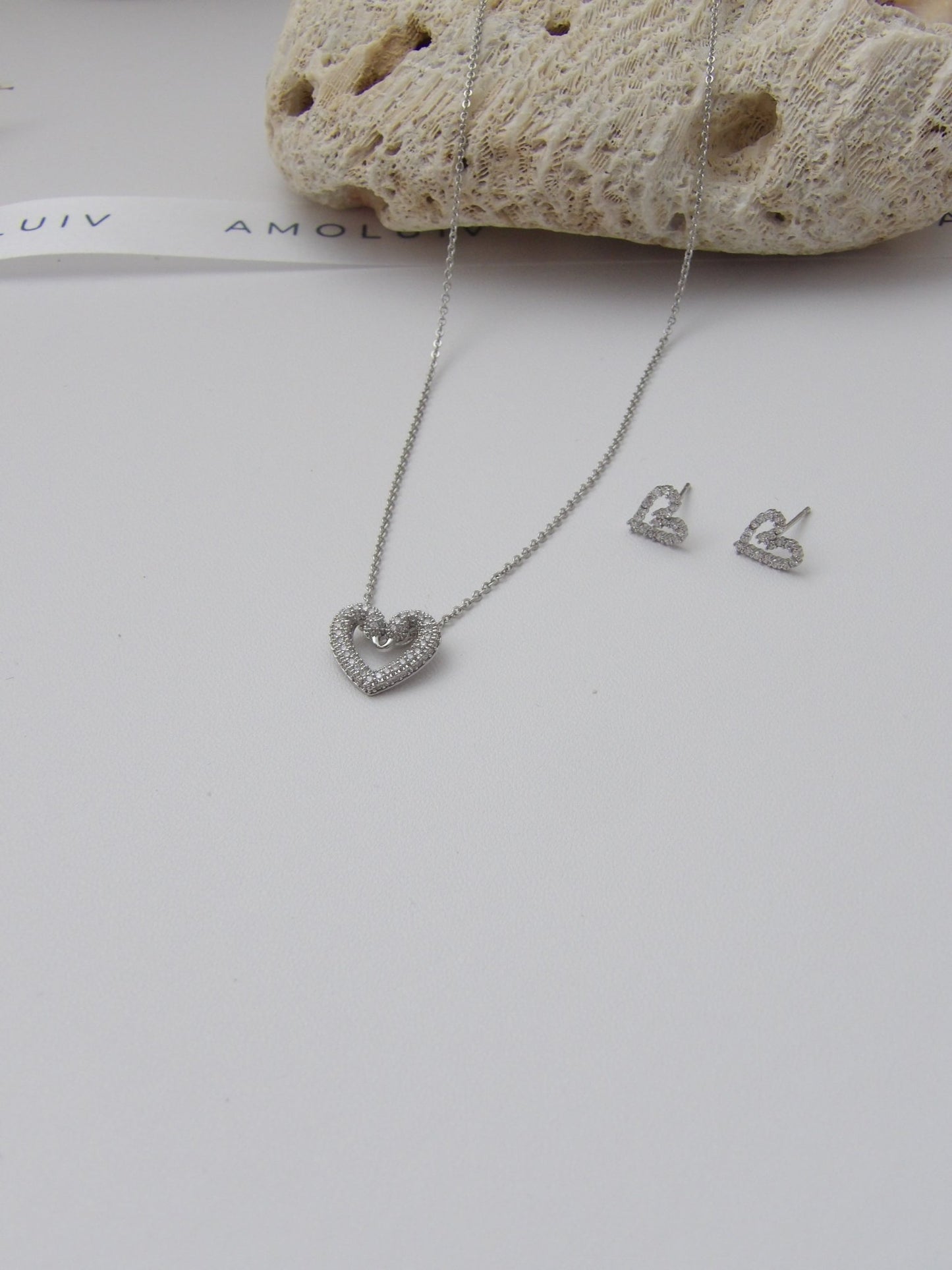 ANNONA NECKLACE SET SILVER