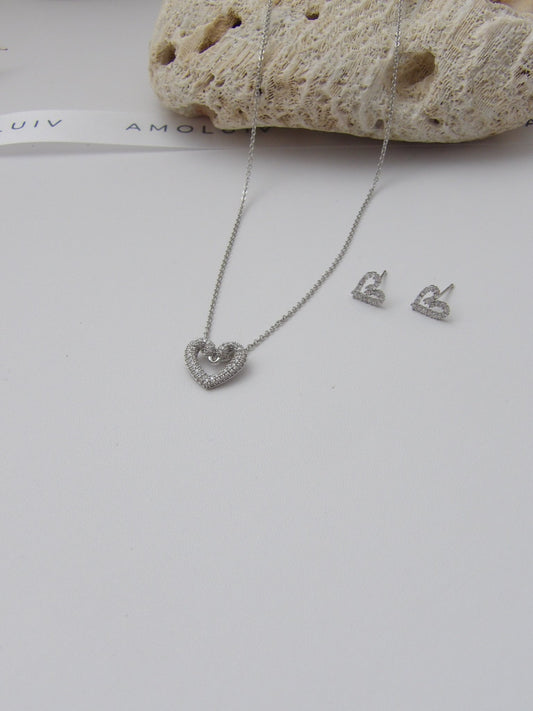 ANNONA NECKLACE SET SILVER