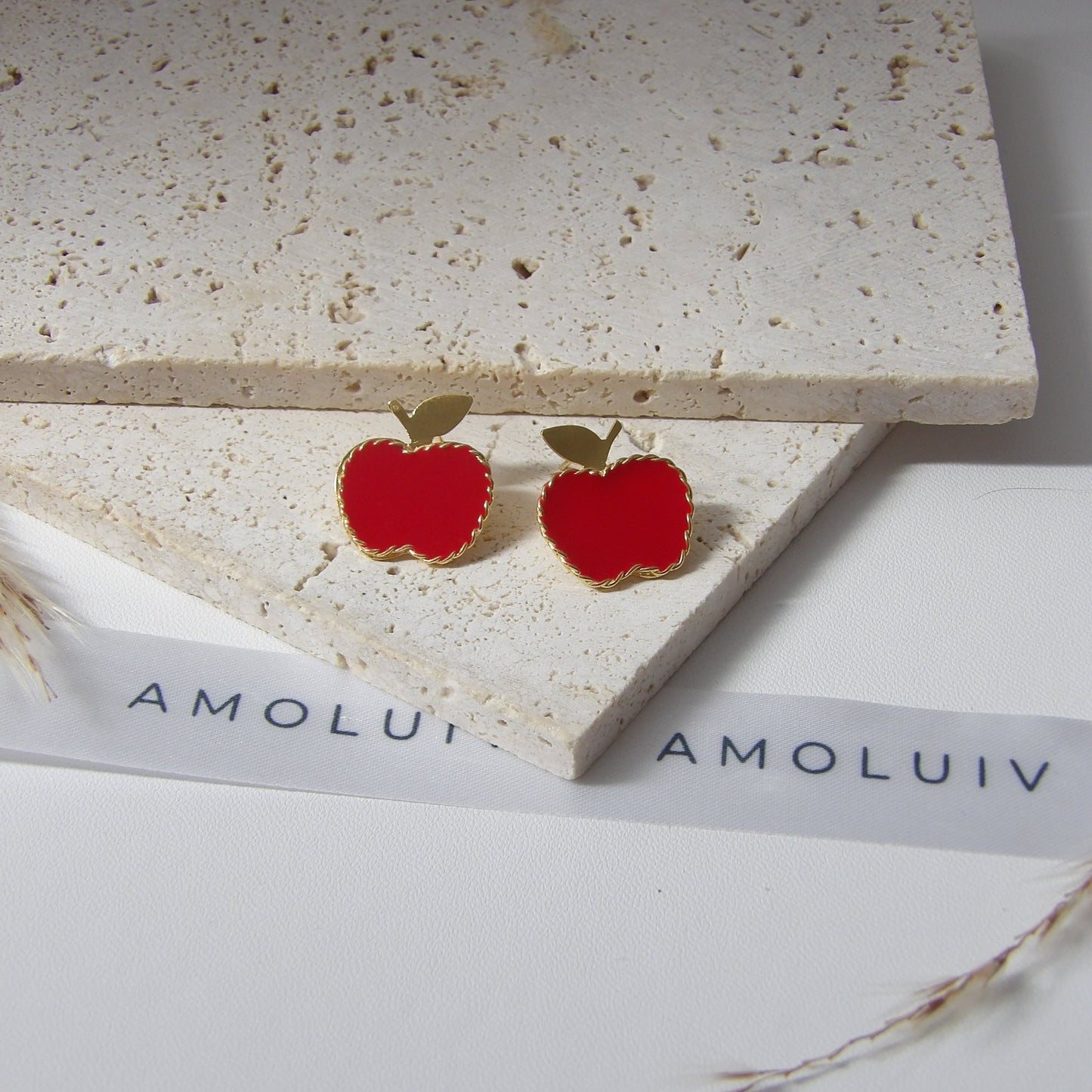 APPLE LUXURY EARRINGS BRONZE