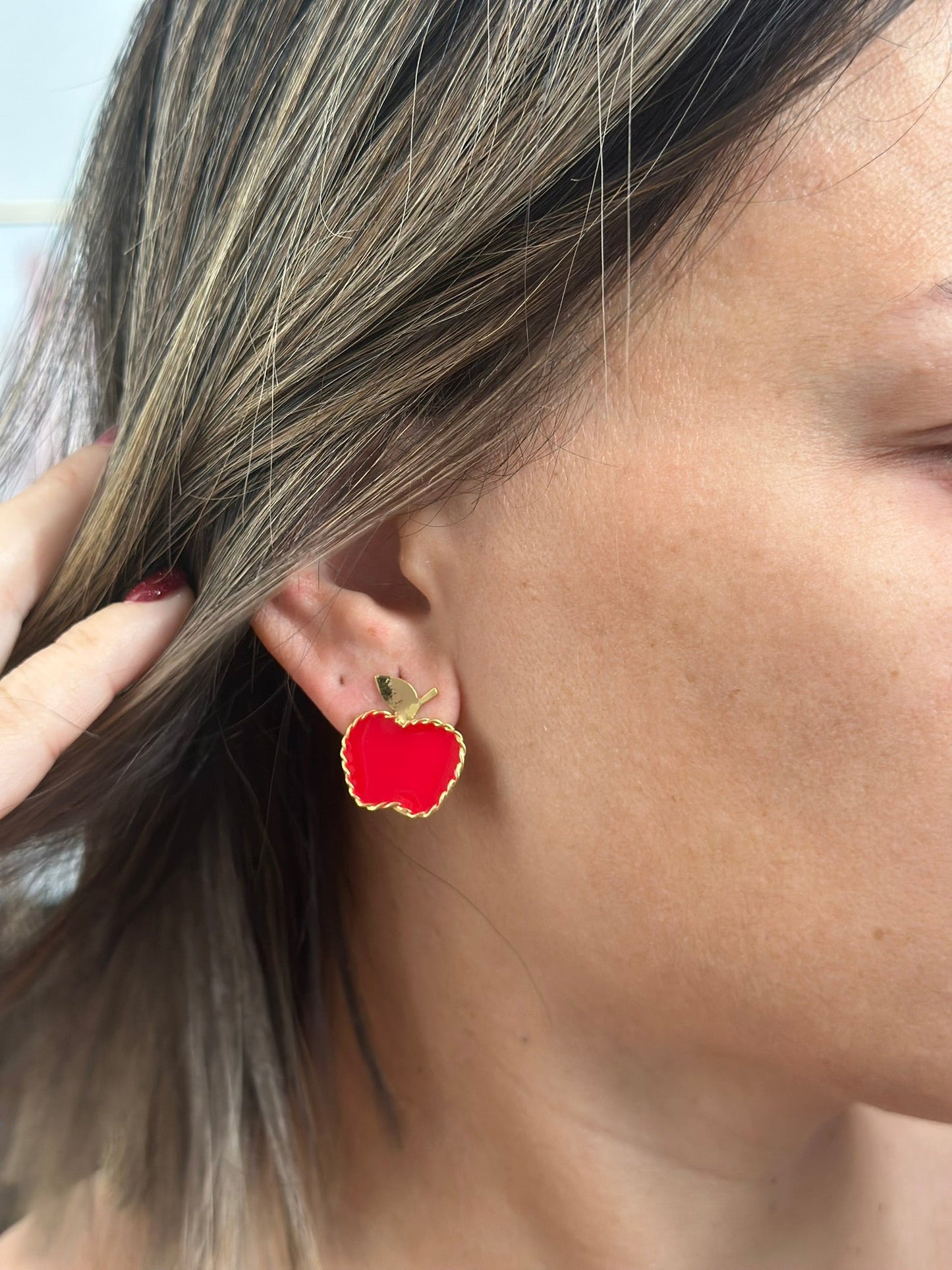 APPLE LUXURY EARRINGS BRONZE