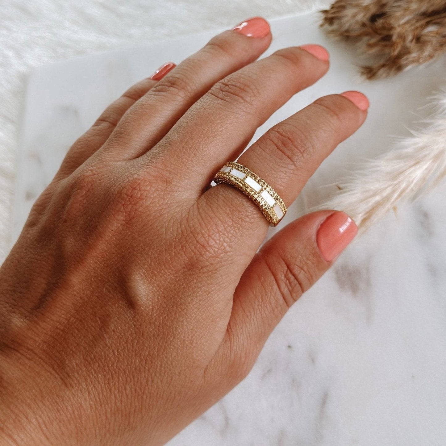 BLANCA ZIRCON GOLD RING