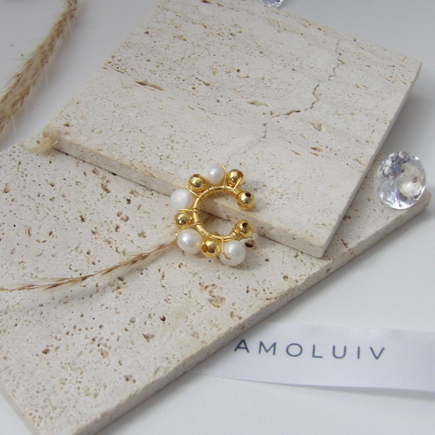 CECILE BRONZE EAR CUFF GOLD