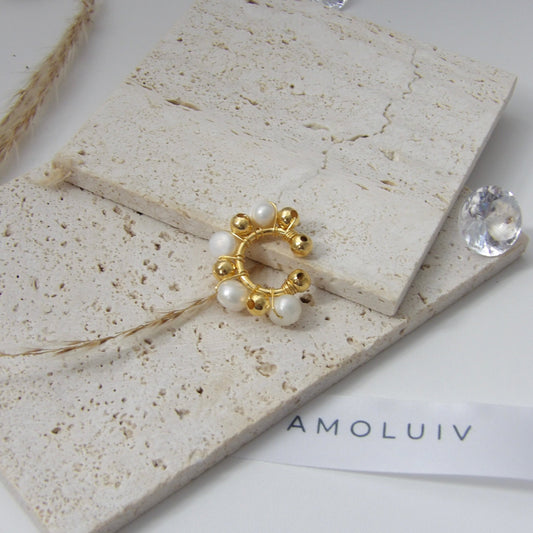 CECILE BRONZE EAR CUFF GOLD
