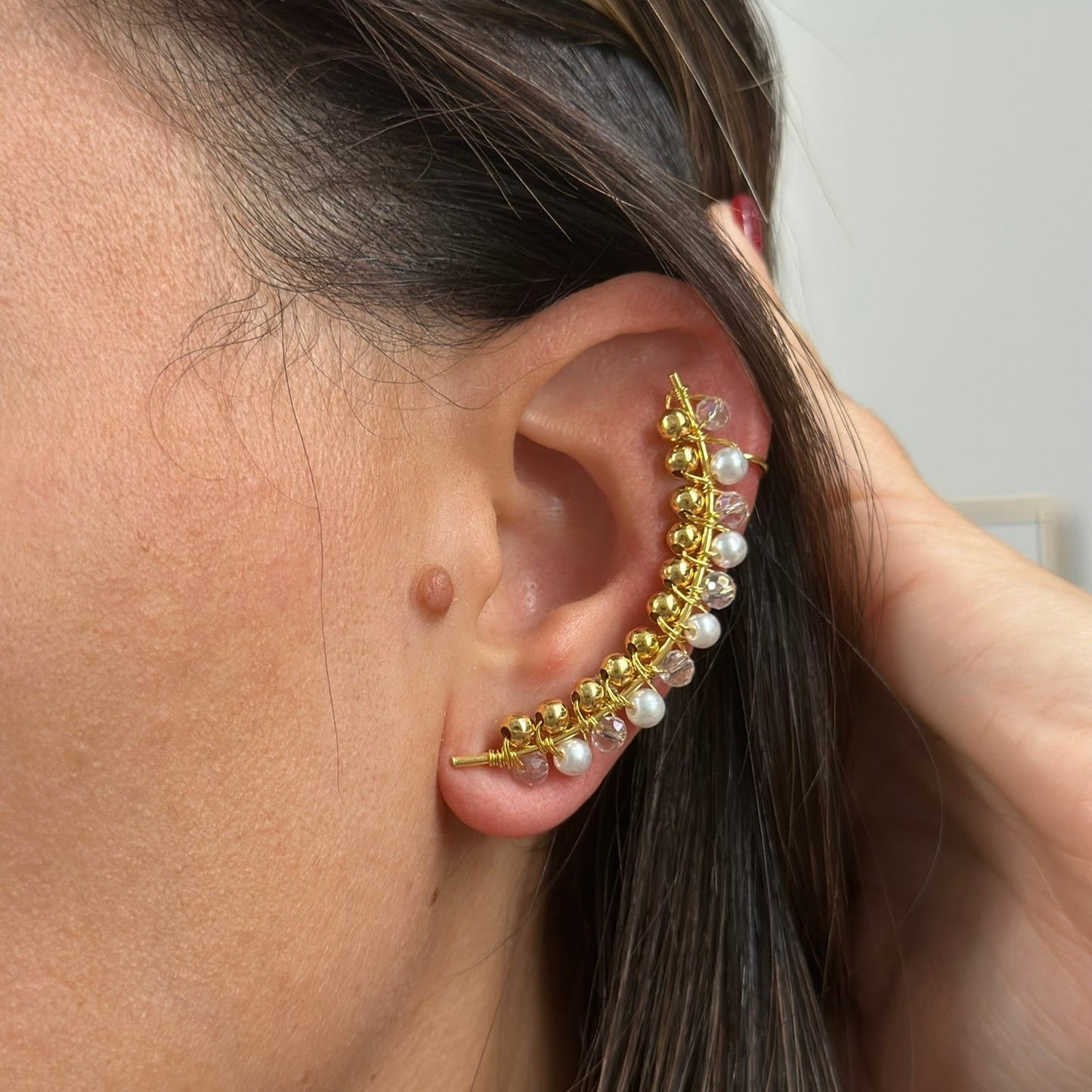 CLEA EARRING SET EAR CUFF GOLD