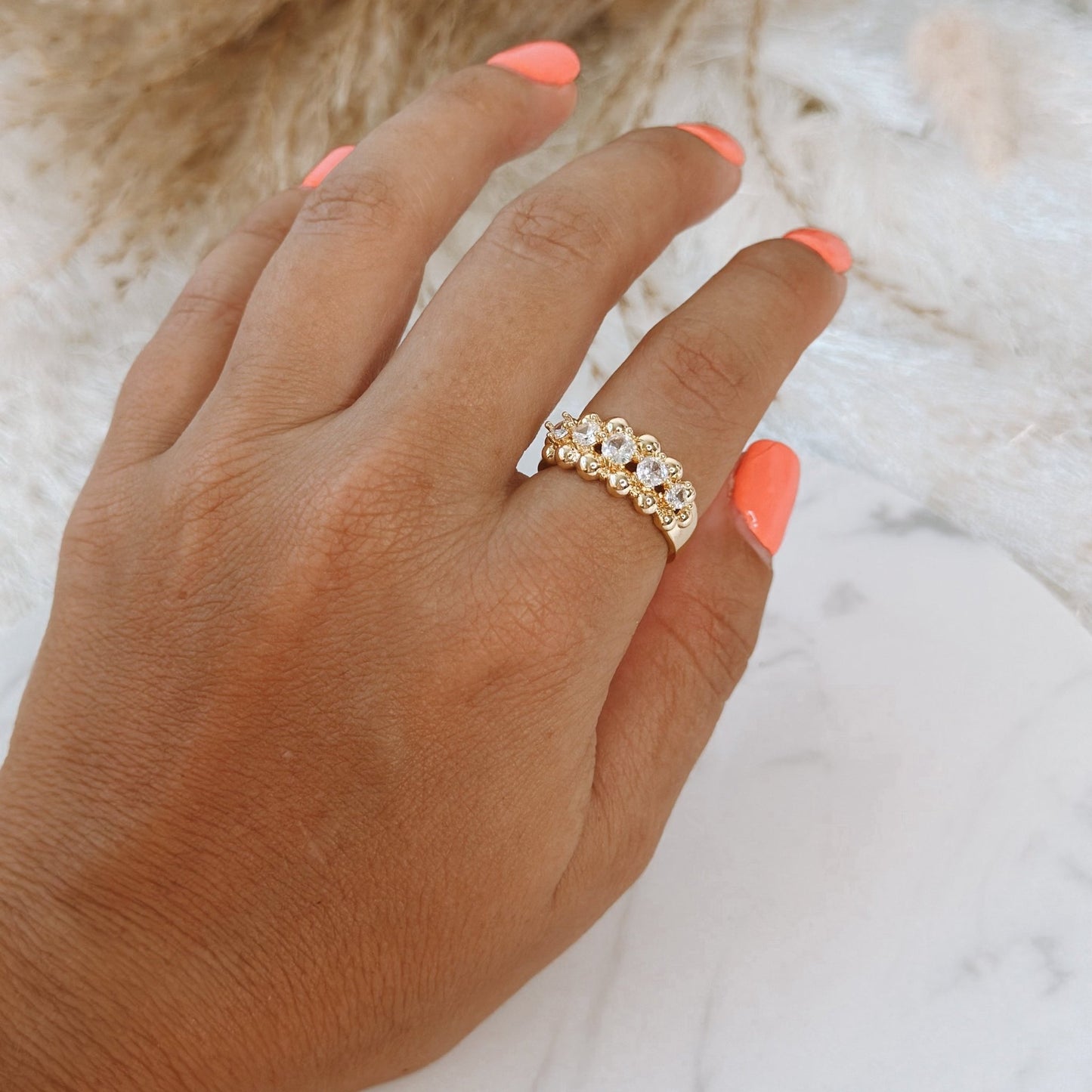 CLOUDS GOLD RING