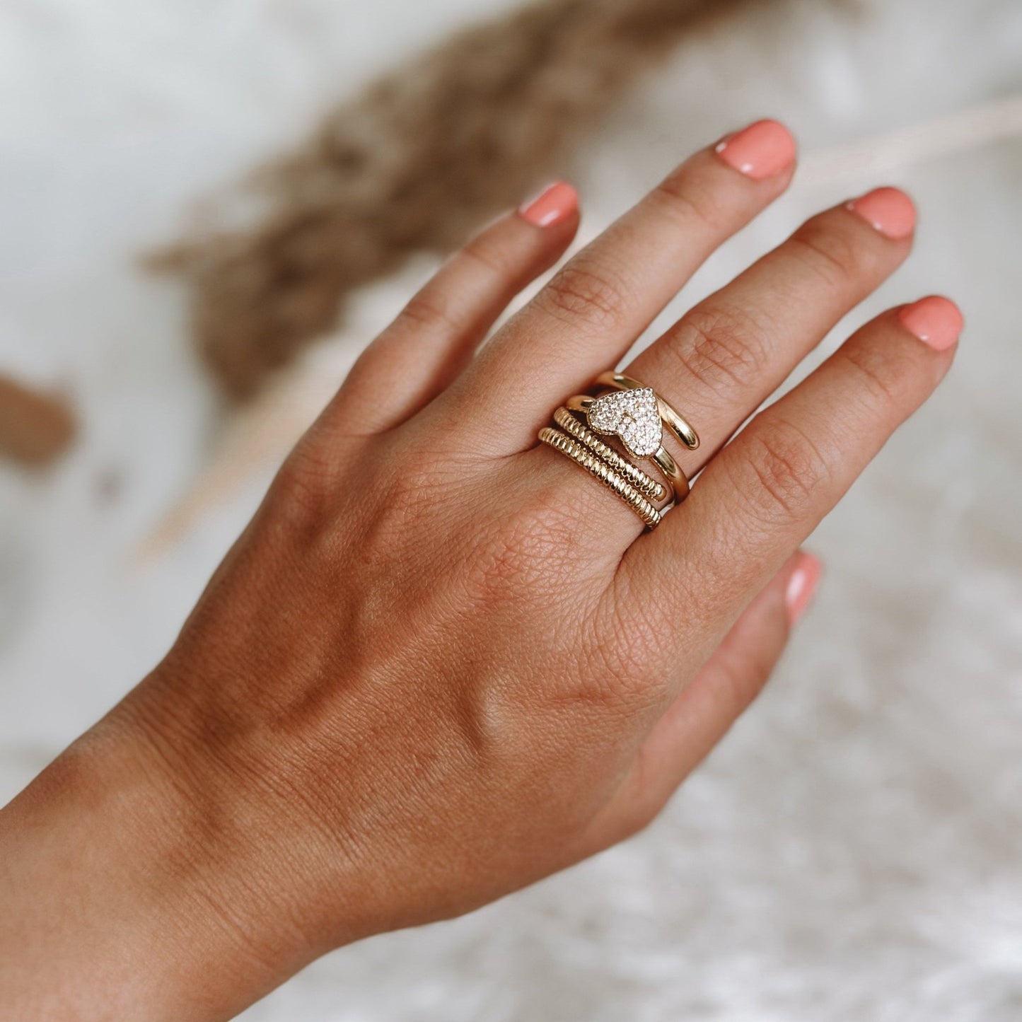CORY GOLD RING SET