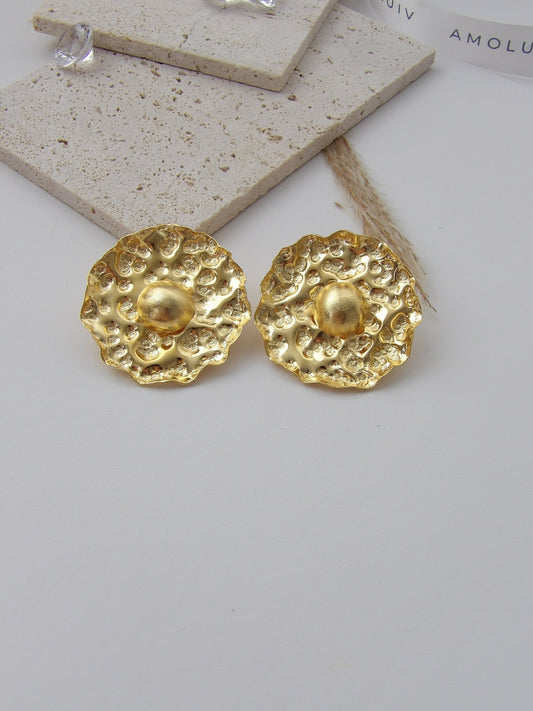 FIREBALL GOLD EARRINGS BRONZE