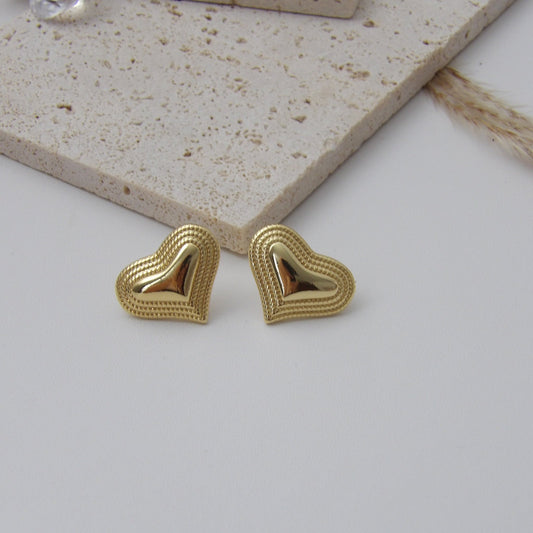 HEART GOLD EARRINGS