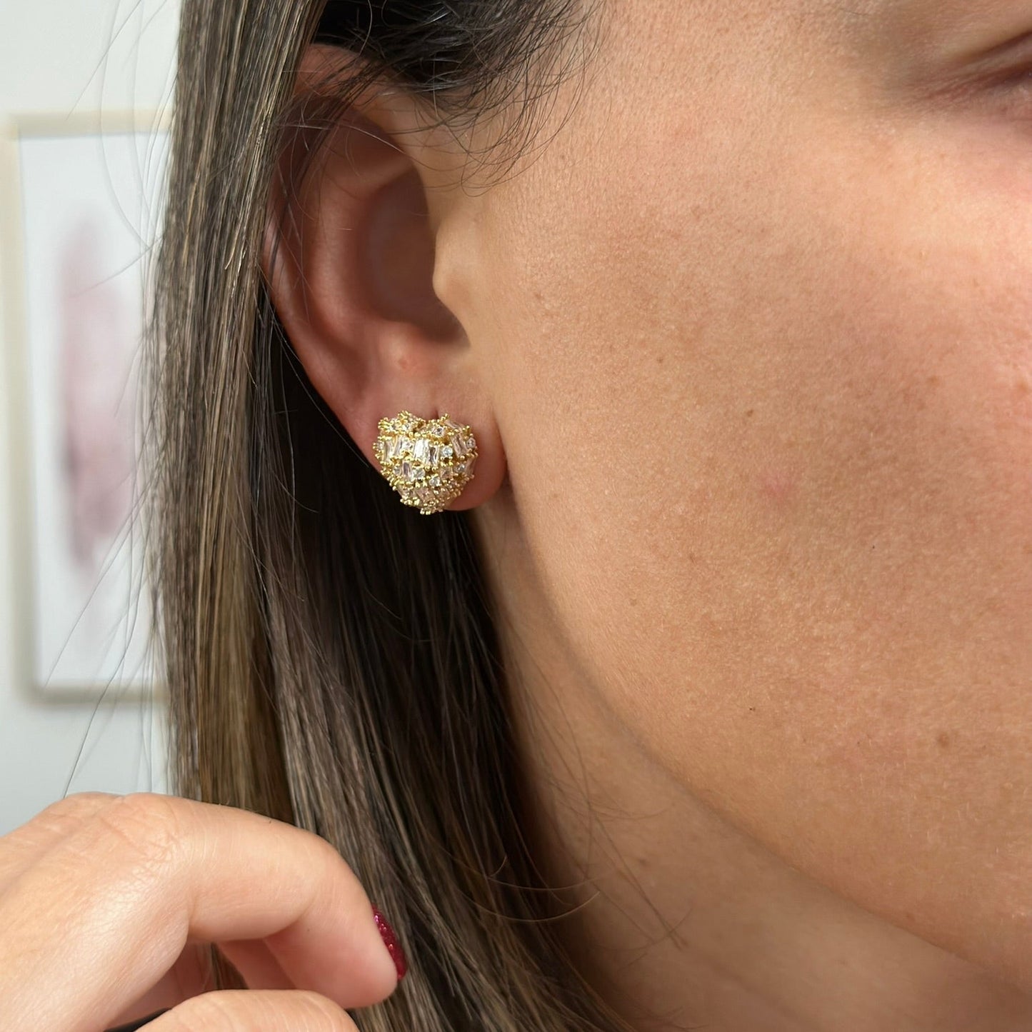LUZ HEART EARRINGS GOLD
