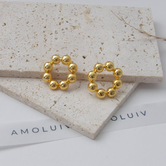 NOA GOLD EARRINGS BRONZE
