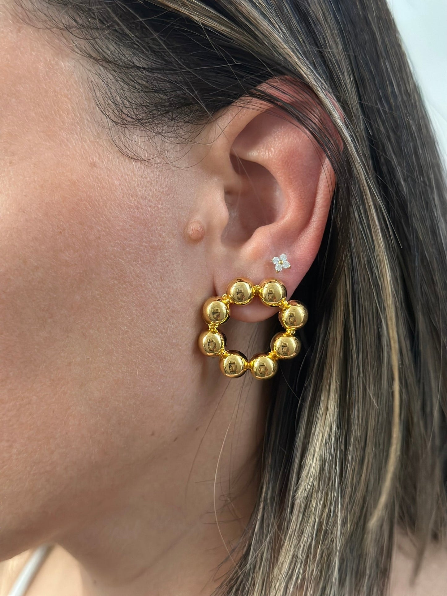 NOA GOLD EARRINGS BRONZE