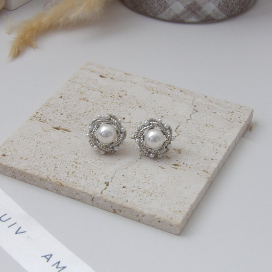 PAULA PEARL EARRINGS SILVER