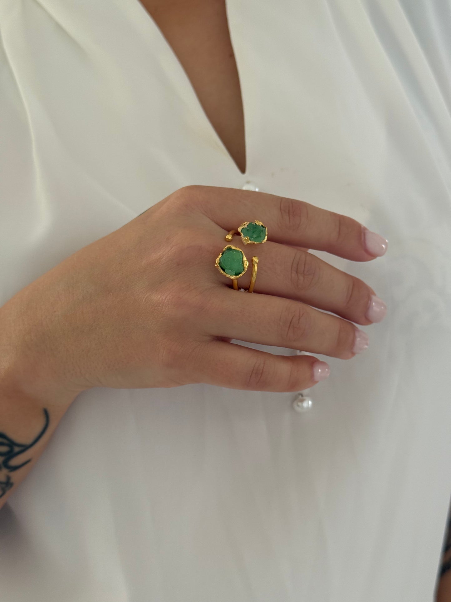 ESENCIA GREEN BRONZE RING