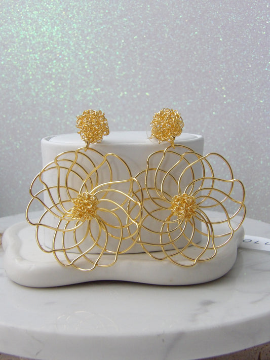 CELESTIAL BLOOM BRONZE EARRINGS