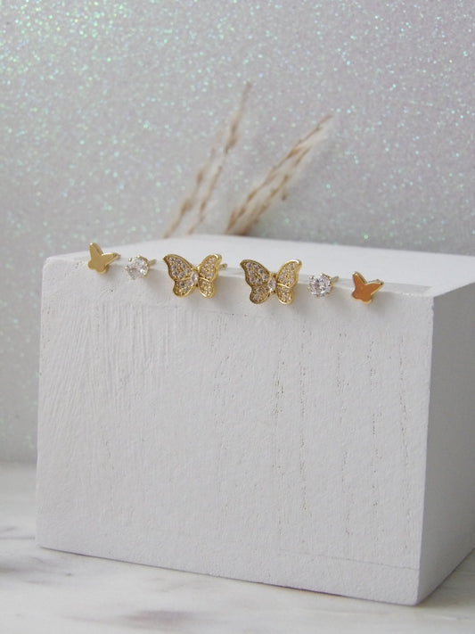FLUTÉE EARRINGS GOLD SET