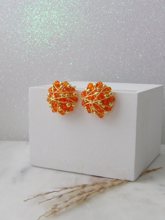 TANGERINE ORBIT EARRINGS BRONZE